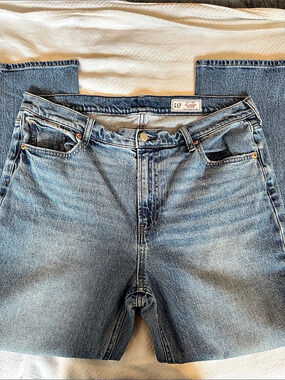 Gap High Rise '90s Straight Jeans Blue Waist 34